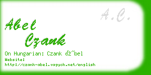 abel czank business card